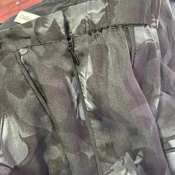 Coldwater Creek Womens Silk Blend Floral Flare Skirt Sz M 10-12 Elegant - Picture 7 of 11